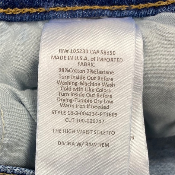 CURRENT/ELLIOTT High Waisted Stiletto Raw Hem Jean - Picture 10 of 11